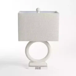 New Kirklands Home Open Circle Table Lamp Ivory