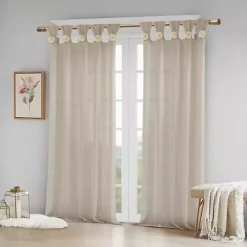 Hot Kirklands Home Rosette Tab Top Curtain Panel, 95 in. Ivory