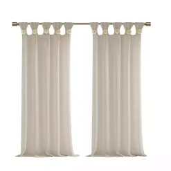 Hot Kirklands Home Rosette Tab Top Curtain Panel, 95 in. Ivory