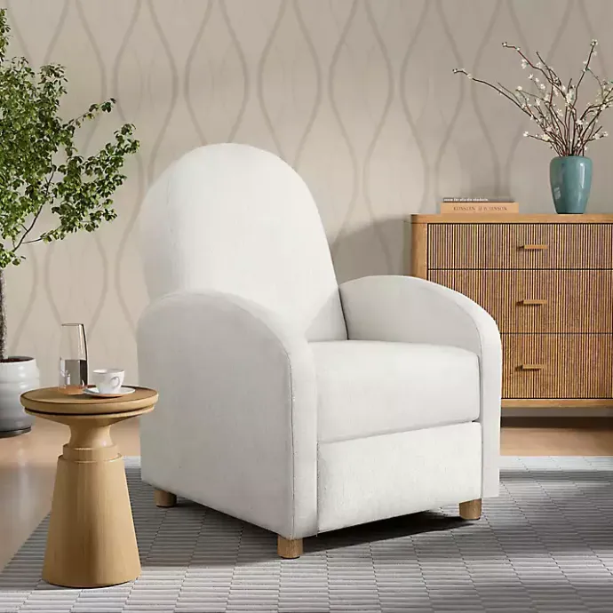 Best Kirklands Home Rounded Push Back Recliner Ivory
