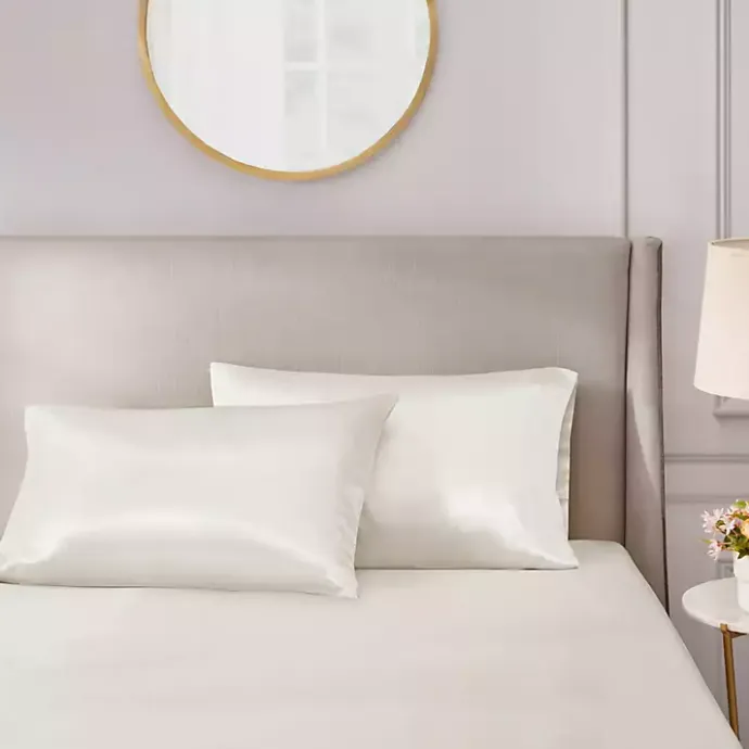 Sale Kirklands Home Satin King 2-pc. Pillow Case Set Ivory