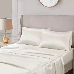Sale Kirklands Home Satin King 2-pc. Pillow Case Set Ivory
