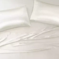 Sale Kirklands Home Satin King 2-pc. Pillow Case Set Ivory