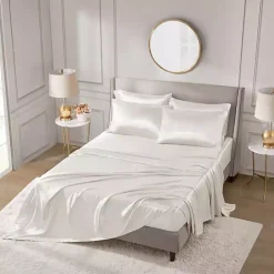 Kirklands Home Satin 6-pc. California King Sheet Set Ivory