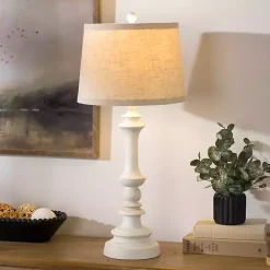 Discount Kirklands Home Savannah Spindle Table Lamp Ivory