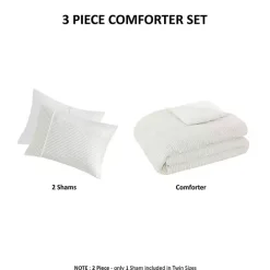 Kirklands Home Seersucker 3-pc. Full/Queen Comforter Set Ivory