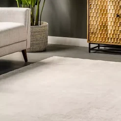 Sale Kirklands Home Shag Washable Area Rug, 8x10 Ivory