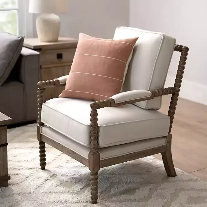 Outlet Kirklands Home Spencer Spindle Armchair Ivory