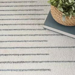 Kirklands Home Ivory Striated Sphere Washable Area Rug, 6x9