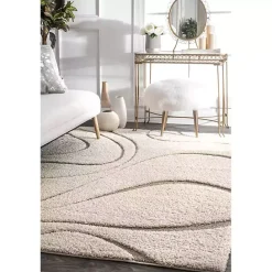 Outlet Kirklands Home Ivory Swirl Carolyn Area Rug, 5x8