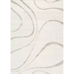 Outlet Kirklands Home Ivory Swirl Carolyn Area Rug, 5x8