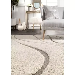 Outlet Kirklands Home Ivory Swirl Carolyn Area Rug, 5x8