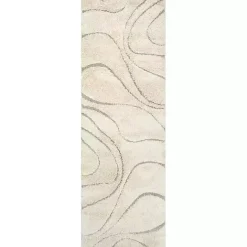 Outlet Kirklands Home Swirl Carolyn Runner Ivory