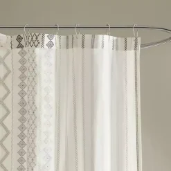 Outlet Kirklands Home Textured Chenille Shower Curtain Ivory