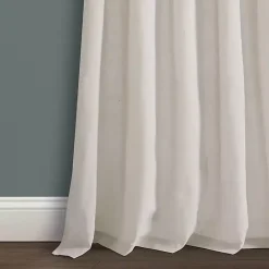 Clearance Kirklands Home Top Knotted Burlap Curtain Panel Set, 84 in. Ivory