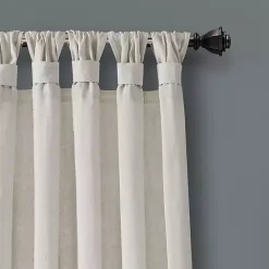 Sale Kirklands Home Top Knotted Burlap Curtain Panel Set, 95 in. Ivory