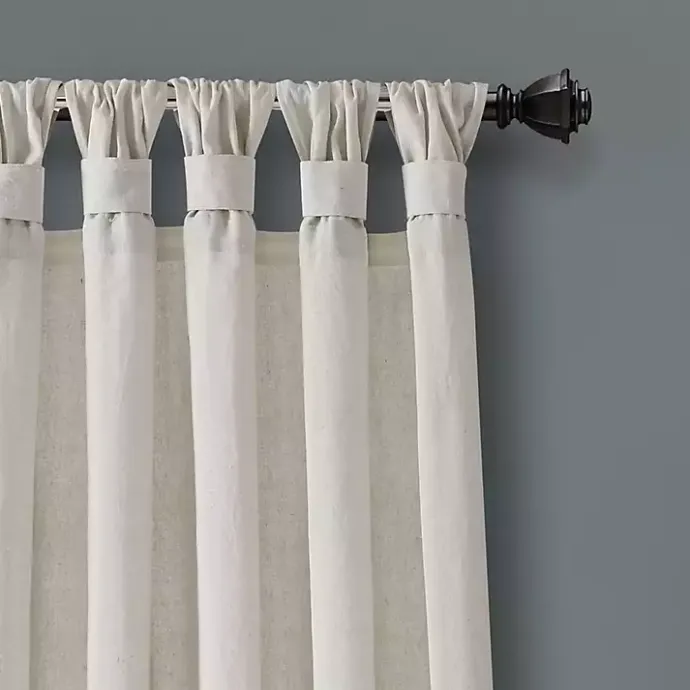 Sale Kirklands Home Top Knotted Burlap Curtain Panel Set, 95 in. Ivory