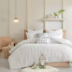 Outlet Kirklands Home Tufted Cotton 7-pc. Full/Queen Duvet Set Ivory