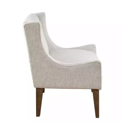 Online Kirklands Home Tufted Curved Accent Chair Ivory