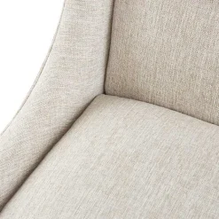 Online Kirklands Home Tufted Curved Accent Chair Ivory
