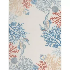 Kirklands Home Ivory Underwater Paradise Area Rug, 5x7