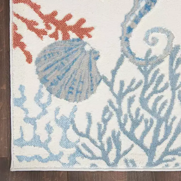 Kirklands Home Ivory Underwater Paradise Area Rug, 5x7