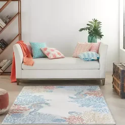 Kirklands Home Ivory Underwater Paradise Area Rug, 5x7
