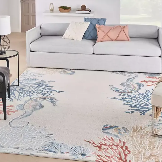 Hot Kirklands Home Ivory Underwater Paradise Area Rug, 7x9