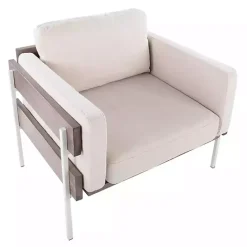Online Kirklands Home Ivory Upholstered Wood Accent Chair Gray