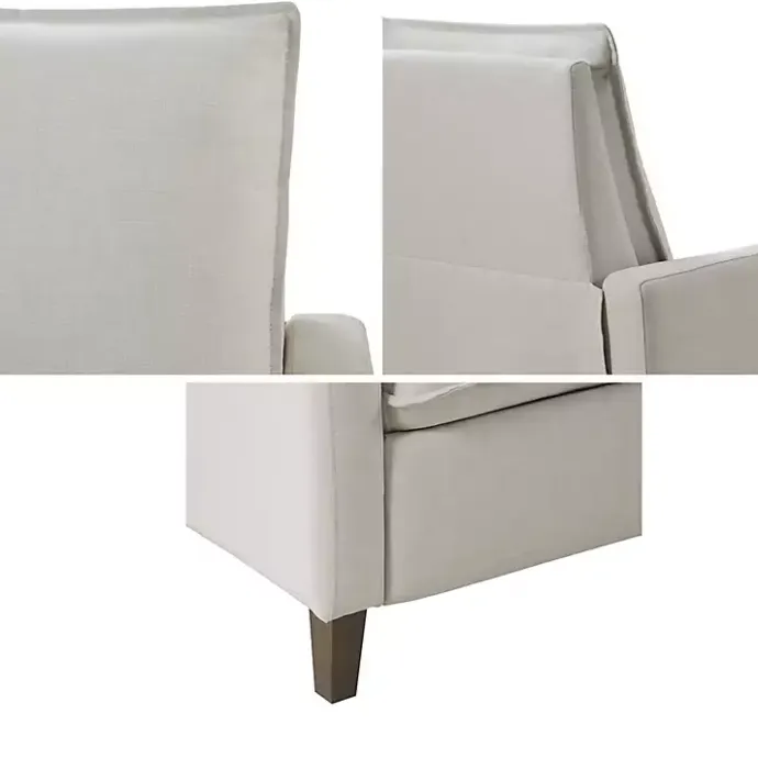 Hot Kirklands Home Upholstered Push-Back Recliner Ivory