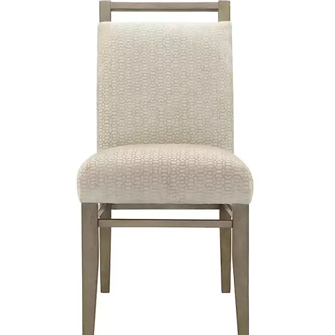 Clearance Kirklands Home Upholstered Wooden Dining Chairs, Set of 2 Ivory