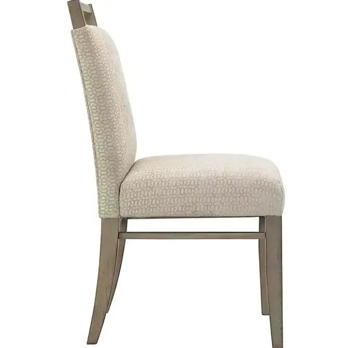 Clearance Kirklands Home Upholstered Wooden Dining Chairs, Set of 2 Ivory