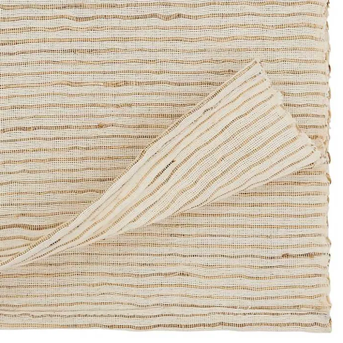Online Kirklands Home Water Hyacinth Table Runner Ivory