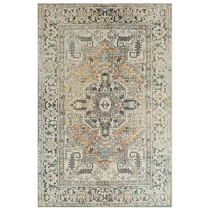 Discount Kirklands Home Wilcox Medallion Area Rug, 6x9 Ivory