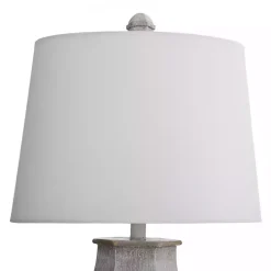 Online Kirklands Home Ivory Wirebrushed Oval Table Lamp White