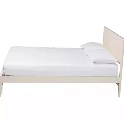 Outlet Kirklands Home Wood Fluted Headboard Primrose Queen Bed Ivory