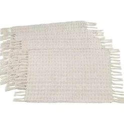Clearance Kirklands Home Woven Dashed Placemats, Set of 4 Ivory