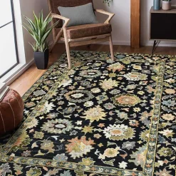 Online Kirklands Home Jackson Black Hand-Tufted Area Rug, 5x7