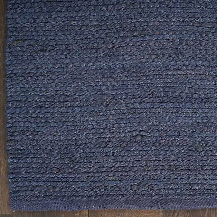 Discount Kirklands Home Jaxon Navy Natural Jute Area Rug, 4x6 Blue