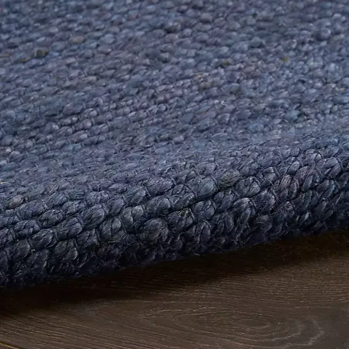 Kirklands Home Jaxon Navy Natural Jute Area Rug, 8x10 Blue