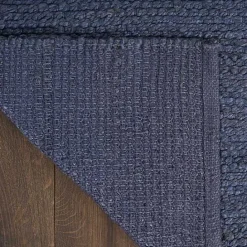Kirklands Home Jaxon Navy Natural Jute Area Rug, 8x10 Blue