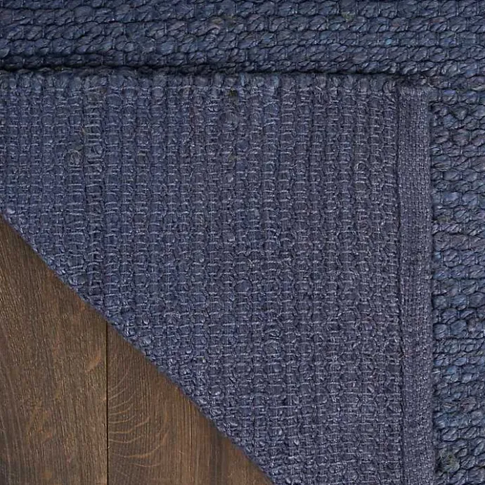 Kirklands Home Jaxon Navy Natural Jute Area Rug, 8x10 Blue