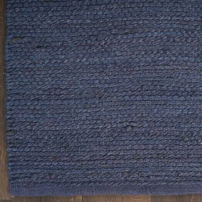 Kirklands Home Jaxon Navy Natural Jute Area Rug, 8x10 Blue