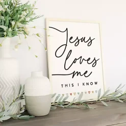 New Kirklands Home Jesus Loves Me Wood Wall Plaque