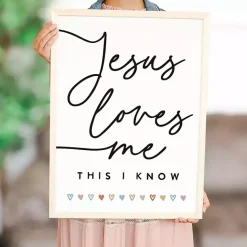 New Kirklands Home Jesus Loves Me Wood Wall Plaque