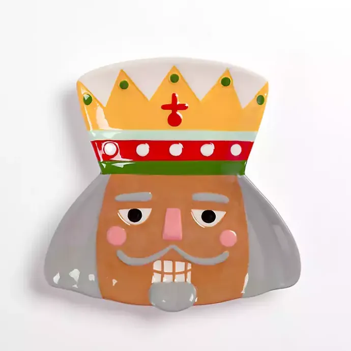 Sale Kirklands Home Jolly Nutcracker Shaped Appetizer Plate Multi
