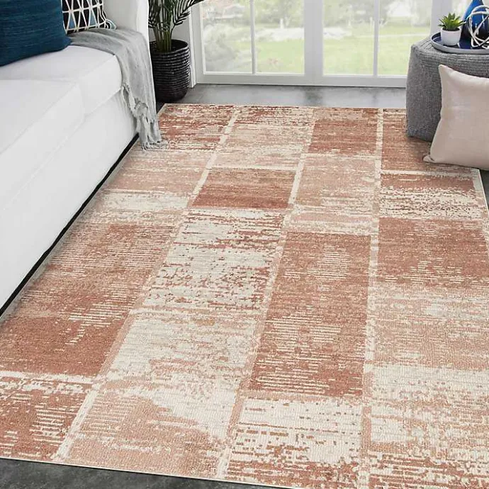 Online Kirklands Home Jordan Aly Sand Modern Area Rug, 5x7 Red