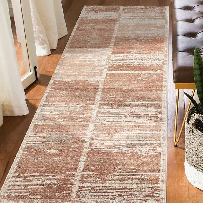 Sale Kirklands Home Jordan Aly Sand Modern Runner, 2x10 Red