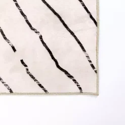 Hot Kirklands Home Julia Black and White Washable Area Rug, 5x8