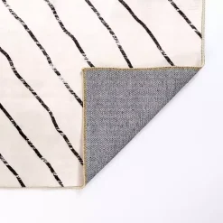 Hot Kirklands Home Julia Black and White Washable Area Rug, 5x8